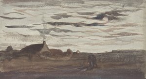 Måneskin, ca. 1860. af Charles Francois Daubigny