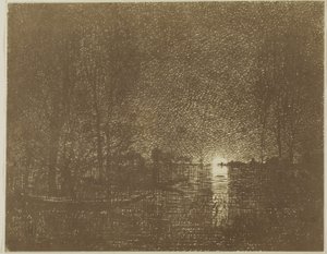 Nateffekt af Charles Francois Daubigny