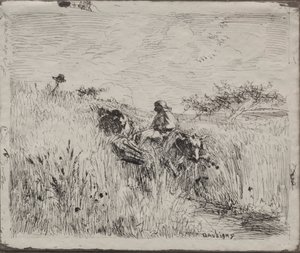 Vej gennem Kornmarken af Charles Francois Daubigny