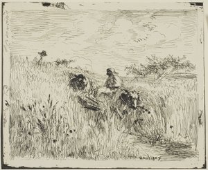 Vej gennem Hvedemarken af Charles Francois Daubigny