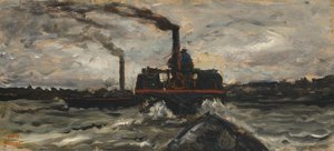 Flodbåd, ca. 1860 af Charles Francois Daubigny