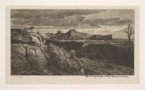 Ruinerne af slottet Crémieux Isère, 1850. af Charles Francois Daubigny
