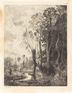Satyr (Satyren) af Charles Francois Daubigny