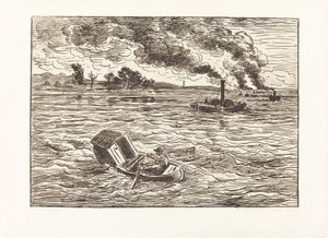 Dampbåde af Charles Francois Daubigny