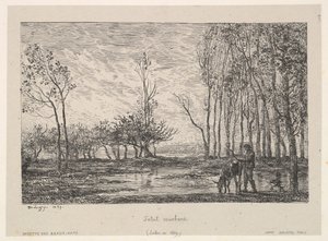 Solnedgang, 1859. af Charles Francois Daubigny