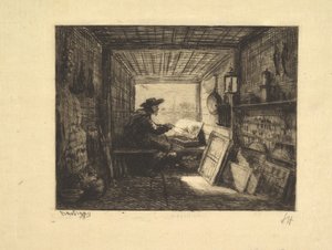 The Boat Studio, fra serien Voyage en Bateau, 1862, 1861. af Charles Francois Daubigny
