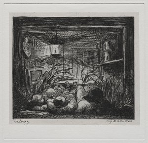 Bådturen: Sengeplads ombord på "Botin" (nat på båden) af Charles Francois Daubigny