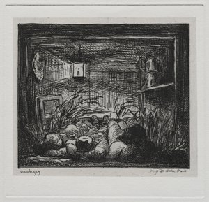 The Boat Trip: Bedding Down Aboard the Botin Night on the Boat, 1861. af Charles Francois Daubigny