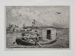 Bådturen: Le Mot de Cambronne (The Slanging Match) af Charles Francois Daubigny