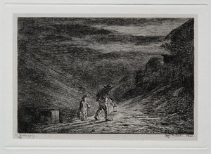 Bådturen: Søgen efter en kro af Charles Francois Daubigny