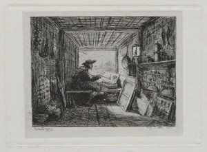 Bådturen: Studiet på båden, 1861. af Charles Francois Daubigny