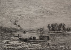 Båden i Conflans af Charles Francois Daubigny
