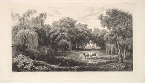 Rådyrdammen, 1837-78. af Charles Francois Daubigny