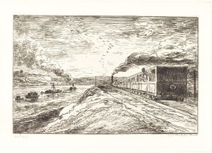 Afgangen (Le Depart) af Charles Francois Daubigny