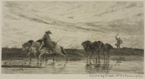 De Dray Heste af Charles Francois Daubigny