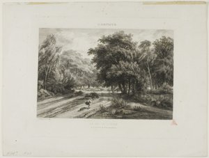 Ørnereden i Fontainebleau-skoven af Charles Francois Daubigny