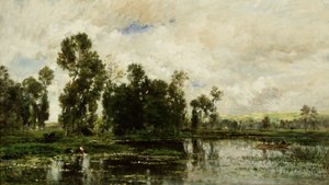 Kanten af dammen af Charles Francois Daubigny
