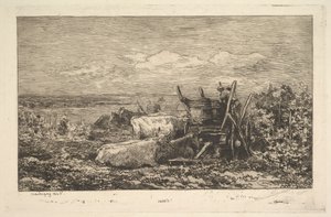The Harvest Souvenir of the Morvan, 1865. af Charles Francois Daubigny