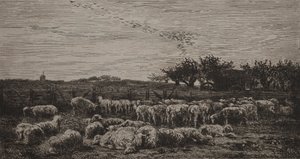 Den store fårefold af Charles Francois Daubigny