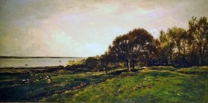 Pre des Graves i Villerville af Charles Francois Daubigny