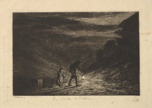 Søgen efter en kro, 1861. af Charles Francois Daubigny