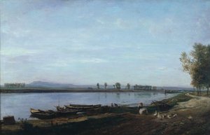 Seinen ved Bezons, Val dOise af Charles Francois Daubigny