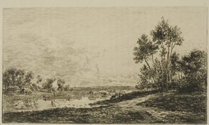 Seinen ved Port Maurin af Charles Francois Daubigny
