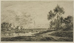 Seinen ved Port Maurin af Charles Francois Daubigny