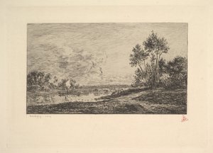 Seinen ved Port Maurin, 1870. af Charles Francois Daubigny