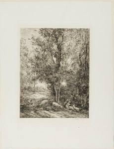 Hyrden og hyrdinden af Charles Francois Daubigny