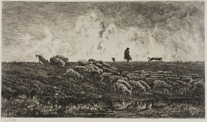 Badet af Charles Francois Daubigny