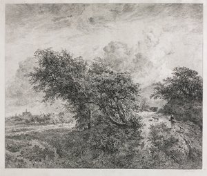 The Thicket, 1855. af Charles Francois Daubigny