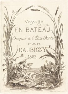 Titelside for "Bådtur" af Charles Francois Daubigny