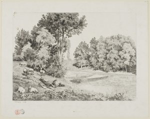 Udsigt taget ved Bas-Meudon af Charles Francois Daubigny