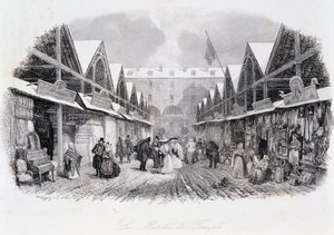 Udsigt over tempelmarchen - i "Les Mysteres de Paris"" af Eugene Sue (1843), ill. de Daubigny. af Charles Francois Daubigny