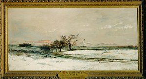 Vinter (maleri på lærred) af Charles Francois Daubigny