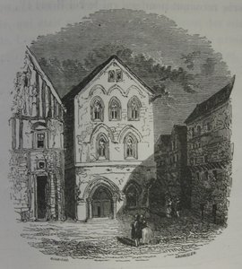 Tempelriddernes hus i Louviers. Daubigny  John Quartley. af Charles Francois Daubigny