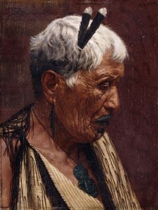 Ser tilbage - Wiripine Ninia, en Ngatiawa-høvding af Charles Frederick Goldie