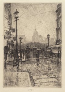 Rainy Day, Broadway, sandsynligvis 1890.
