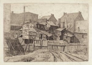 Uden titel træhus i byen, 1880