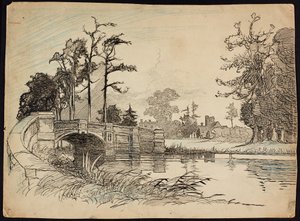 Cranford Park Bridge, Hillingdon, Greater London af Charles George Harper