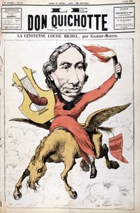 Tegneserie af La Citoyenne Louise Michel - i "" Le Don Quixote""" fra 05/05/1882