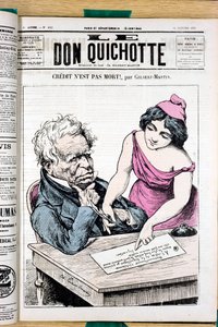 Cover af "" Le Don Quixote "", nummer 241, farve satirisk