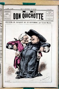 Cover af "" Le Don Quixote "", nummer 276, farve satirisk