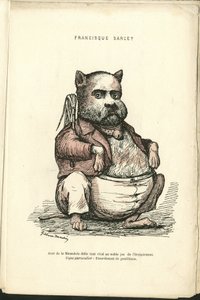 Illustration af Charles Gilbert-Martin (1839-1905) i "" Contemporary Grimaces"" af Charles Gilbert Martin