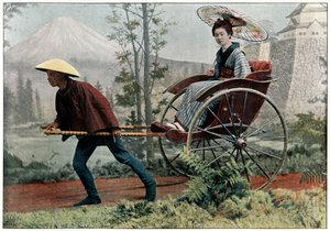 Rickshaw, Japans transport, c1890