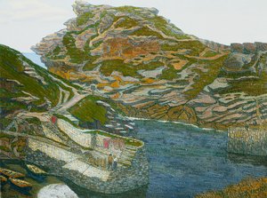 Boscastle havn af Charles Ginner