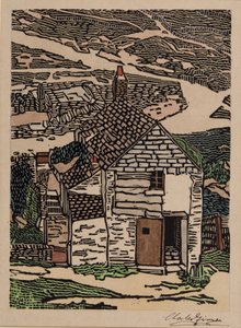Cornish Cottage af Charles Ginner