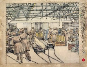 Fyldningsfabrikken, Hereford af Charles Ginner