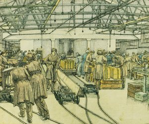 Fyldningsfabrikken, Hereford af Charles Ginner
